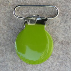Seleclips 25 mm sølv/lime