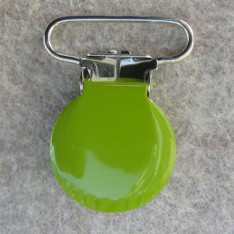Seleclips 25 mm sølv/lime