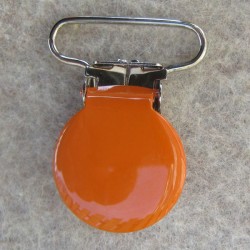 Seleclips 25 mm sølv/orange