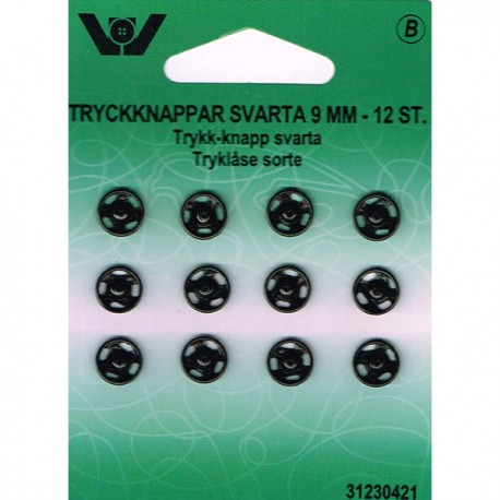 Tryklåse 9 mm sorte