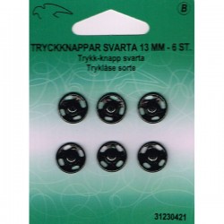 Tryklåse 13 mm sorte