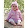 Baby Merino Cardigan med hue - sælges kun sammen med garn