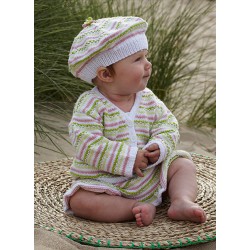 Tilda Cardigan, kjole og baskerhue - sælges kun sammen med garn