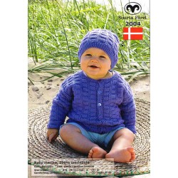 Baby Merino Cardigan og hue - sælges kun sammen med garn