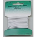 Elastik rund hvid 1,5 mm 3 meter