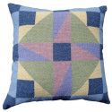 Pude Patchwork blå